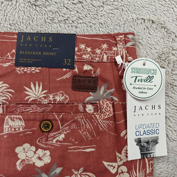 Jachs Bleecker Shorts Men's 32 Burnt Orange Stitch Fix Stretch Twill Tropical - Picture 2 of 5